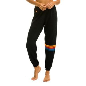 Aviator Nation Sweatpants Women’s Small Black Rainbow Stitch